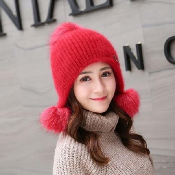 Trendy wild hat Windproof hat Autumn winter Warm hat Thick hat Fashion Woman hat Plush Cotton hat