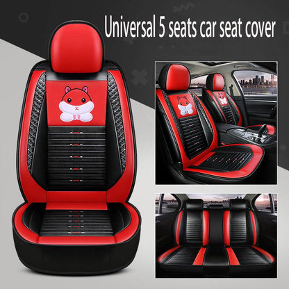 Car seat cover Waterproof Car Seat Cover Universal 5 set Auto Seat Cushion Leather 5 seats Universal