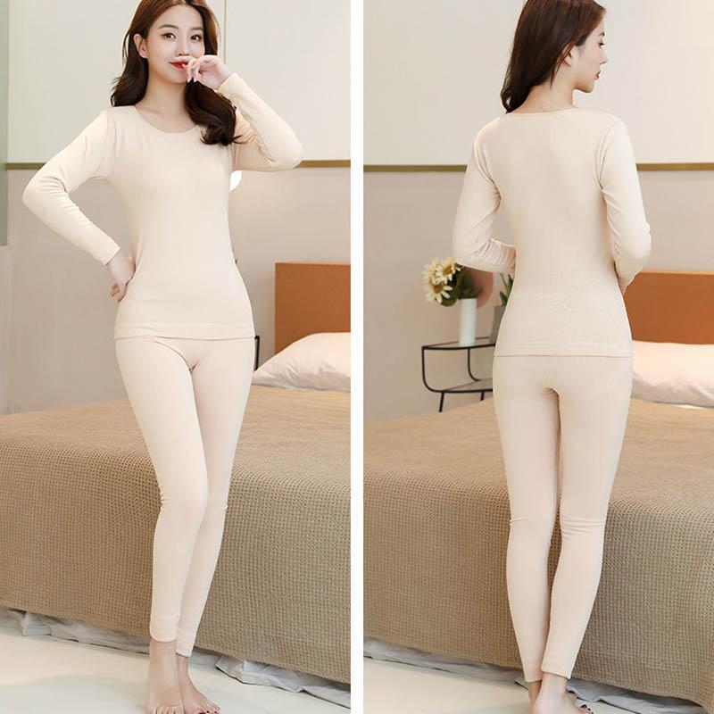 Autumn and Winter Warmth and Velvet Padded Round Neck Underwear Women's Tight Autumn Clothes Body Shaping Body Bottoming Shirt