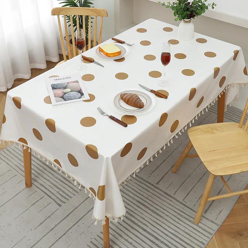 Nordic Style Waterproof and Oil-proof Disposable Tablecloth Lattice Decoration Coffee Table Tablecloth