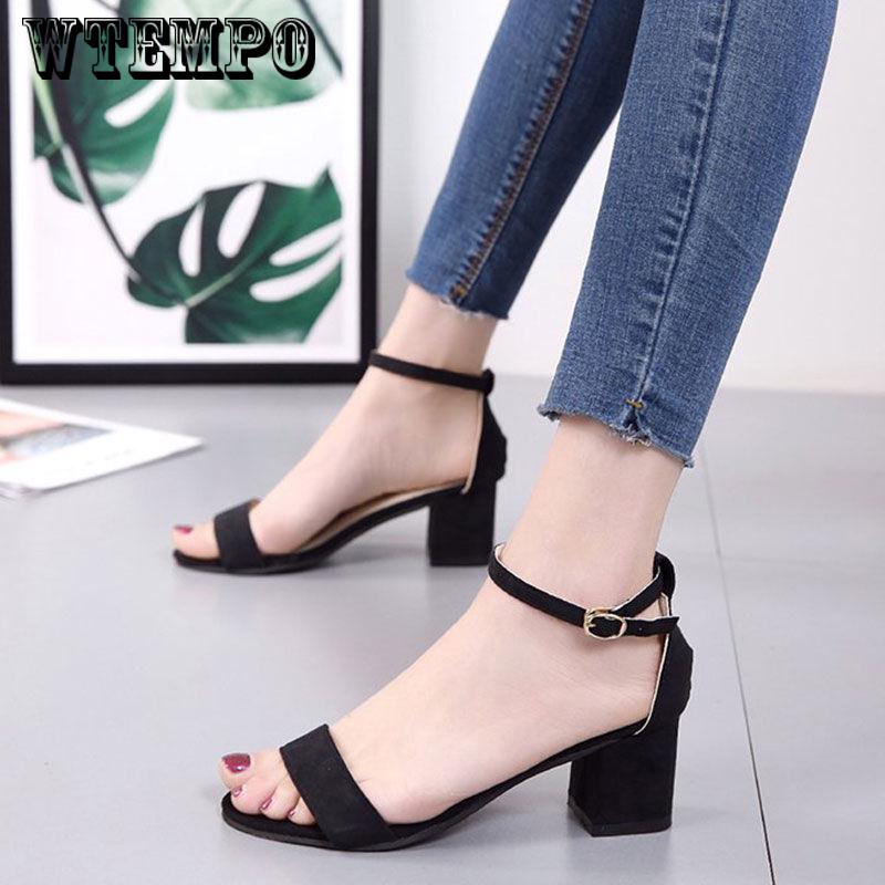 Casual Shoes Fashion Classic Peep Toe Buckle Trap Women's Black Pink Wedding Shoes