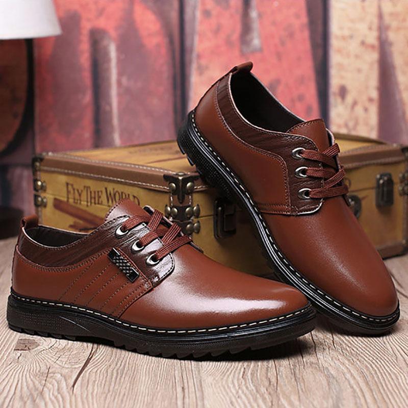 Business Dress Men Formal Shoes Wedding Fashion PU Leather Shoes Flats Oxford Shoes