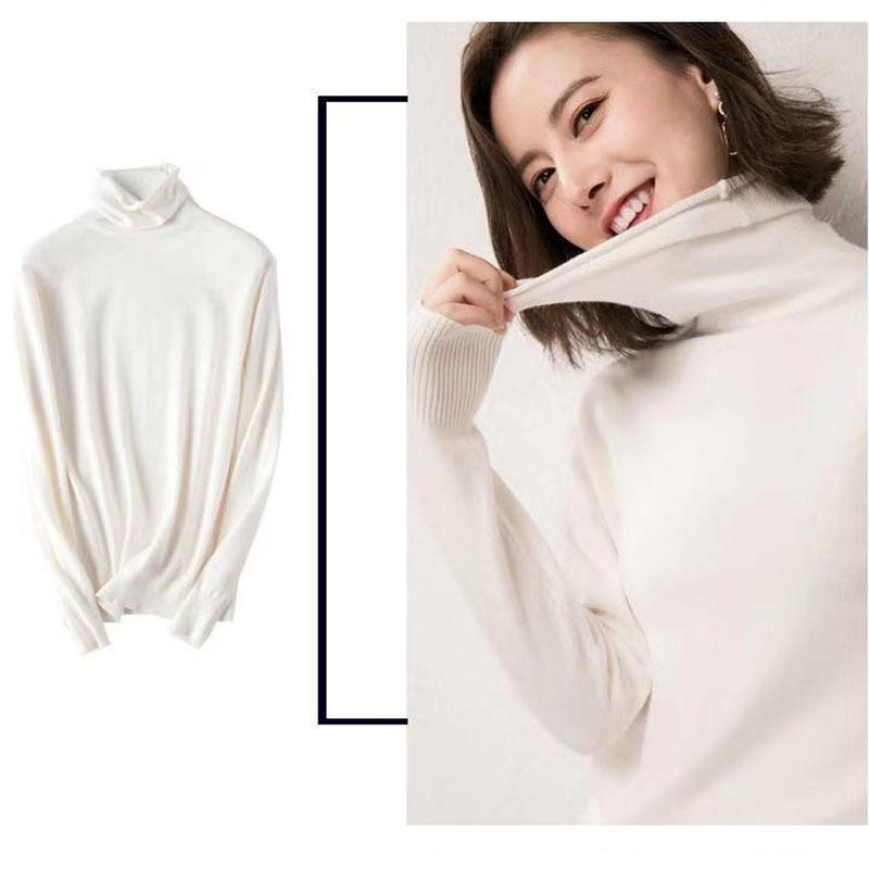 Women's Turtleneck Cashmere Sweater Warm knited Jumpers Ladies Pullover Women's slim sofa Sweaters  Turtleneck Autumn Winter