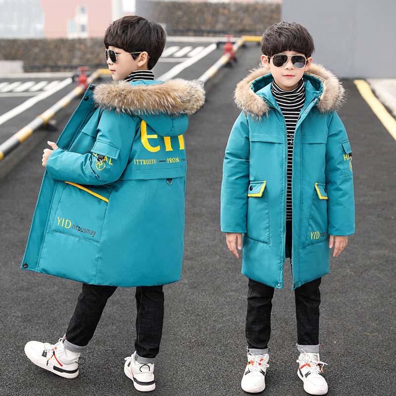 Winter Jackets for Boys Warm Coat Kids Clothes Children Clothing Baby Fur Hooded Jacket Down Parkas