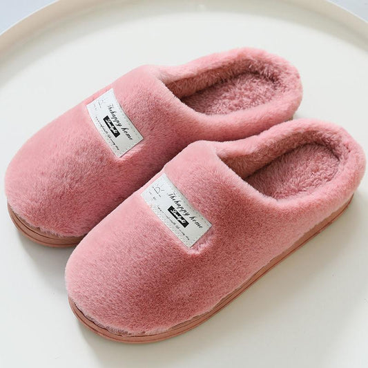 Autumn and Winter Pure Cotton Slippers Indoor Non-slip Soft-soled Shoes Warm Simple Plush Cotton Shoes