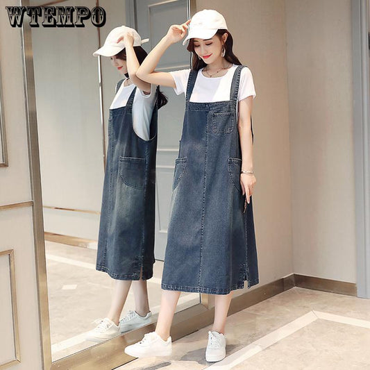 Dress Summer Casual Feminino Vestidos Women Denim Blue Plus Size