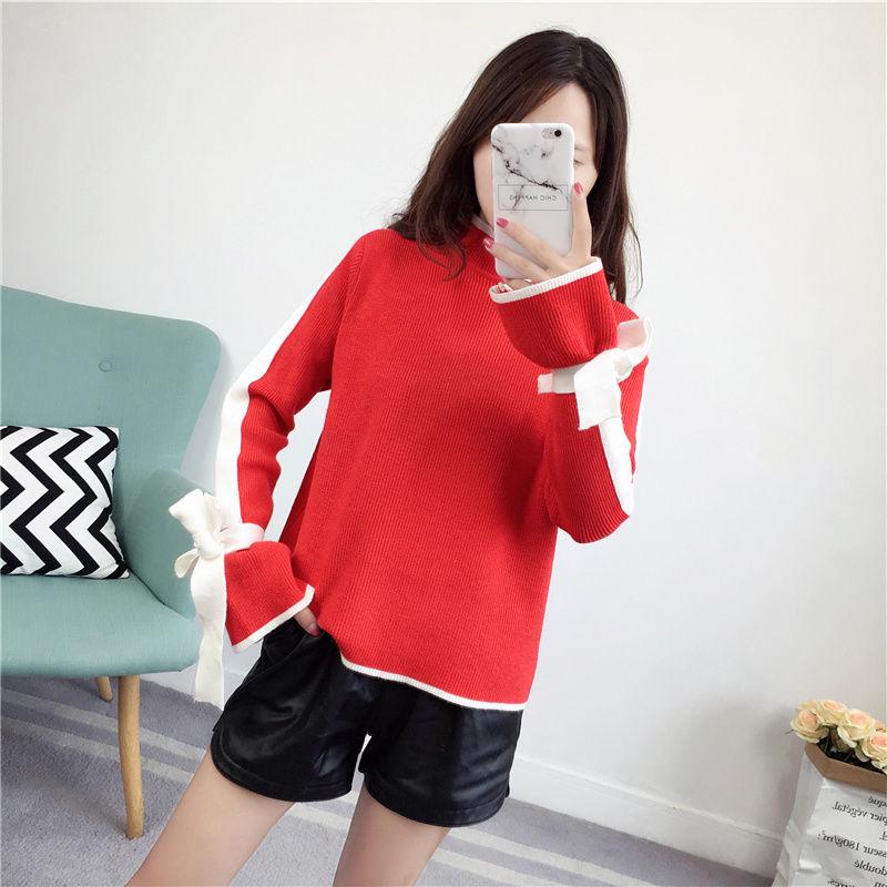 Autumn and Winter Loose Jacket Knitted Look Up Fashion Sweater All-match Casual Women's Top