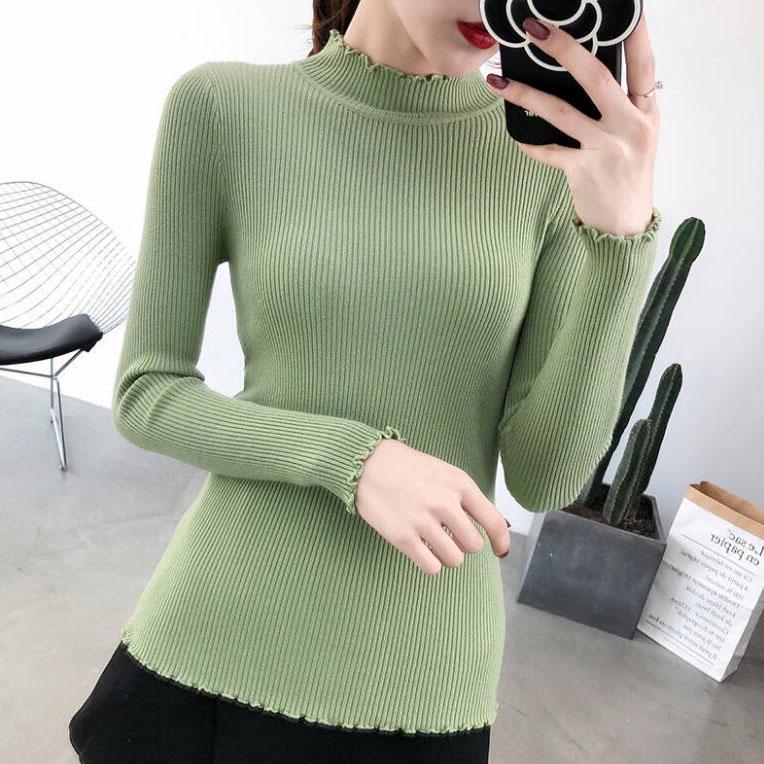 Sweaters for Women Pullover Casual Turtleneck Long Sleeve Knit Sweater Female Jumpers Basic Sweater