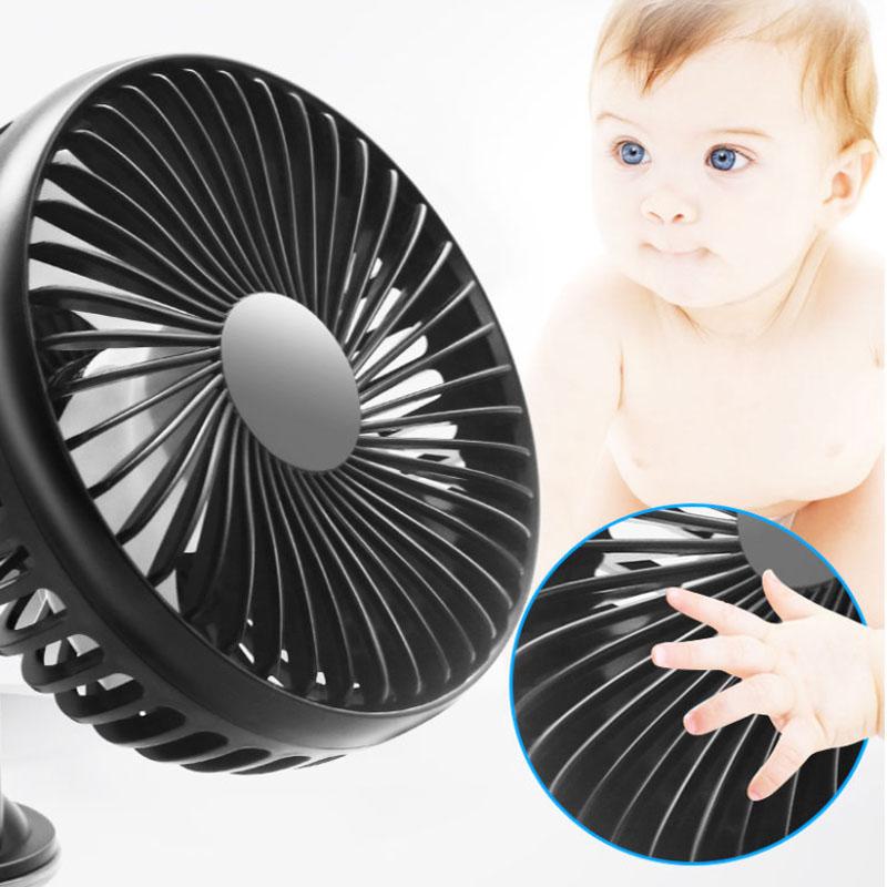 Car Rear Fan Mini Car Home Office Fan Portable Boutique Fan with USB Head