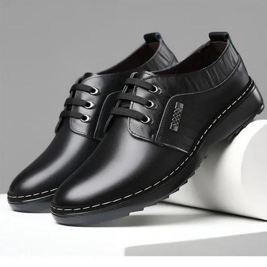 Men's Breathable Leather Shoes Korean Version of The Increase In The Young British Pointed Business Suits Men's Leather Shoes