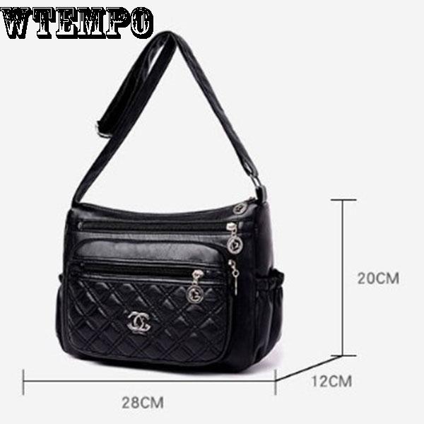 Brand One-shoulder Messenger Bag Trend Bag Fashion Wild Women Bag Multi-layer Soft Leather