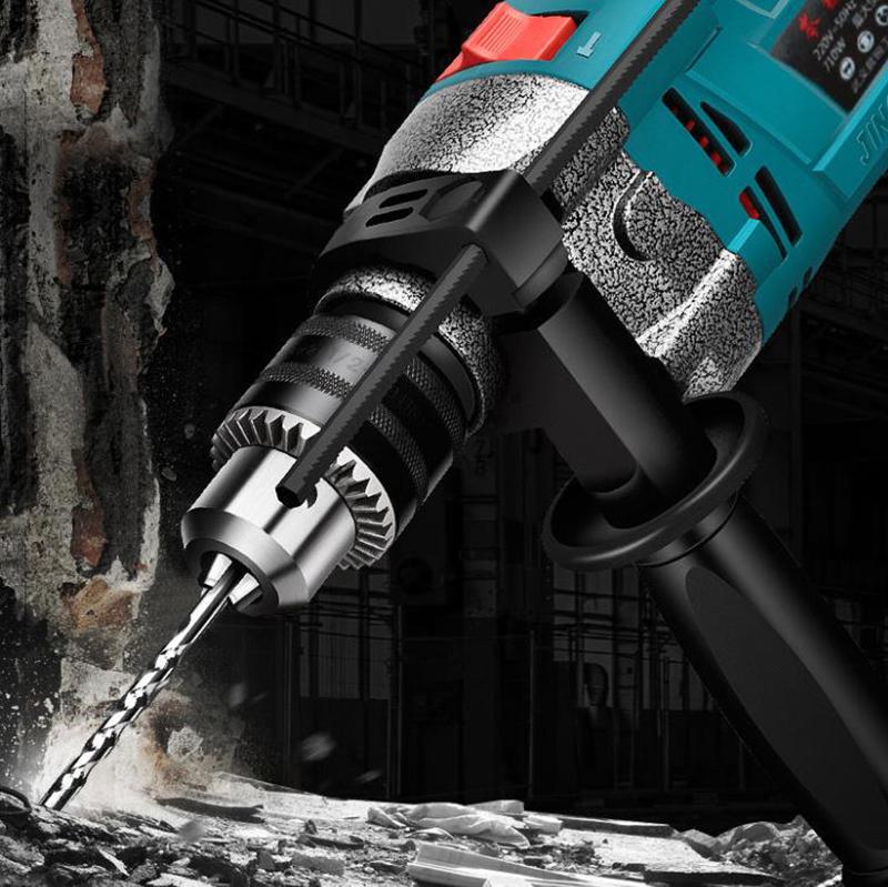 1080W Impact Drill Electric Screwdriver Plug-in Electric Drill Motor for Drilling Cutting and Grinding