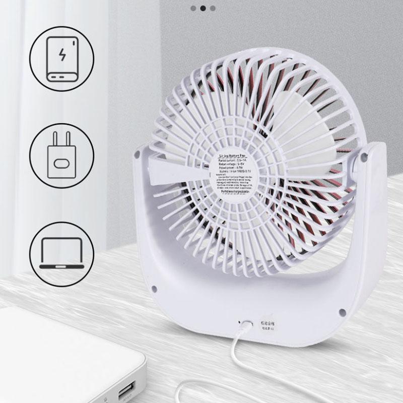 12V Rechargeable Boutique Fan Car Truck Fan Car Home Dual-purpose Fan with USB Head 3000mAh