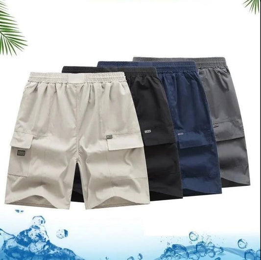 Men's Short Summer Five-point Pants Summer Thin Casual Loose Beach Pants Plus Size Men's Middle-aged and Elderly Shorts