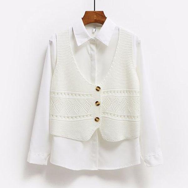 V-neck Loose Openwork Sweater Waistcoat Crocheted Waistcoat All-match Sleeveless Sweater Women Short