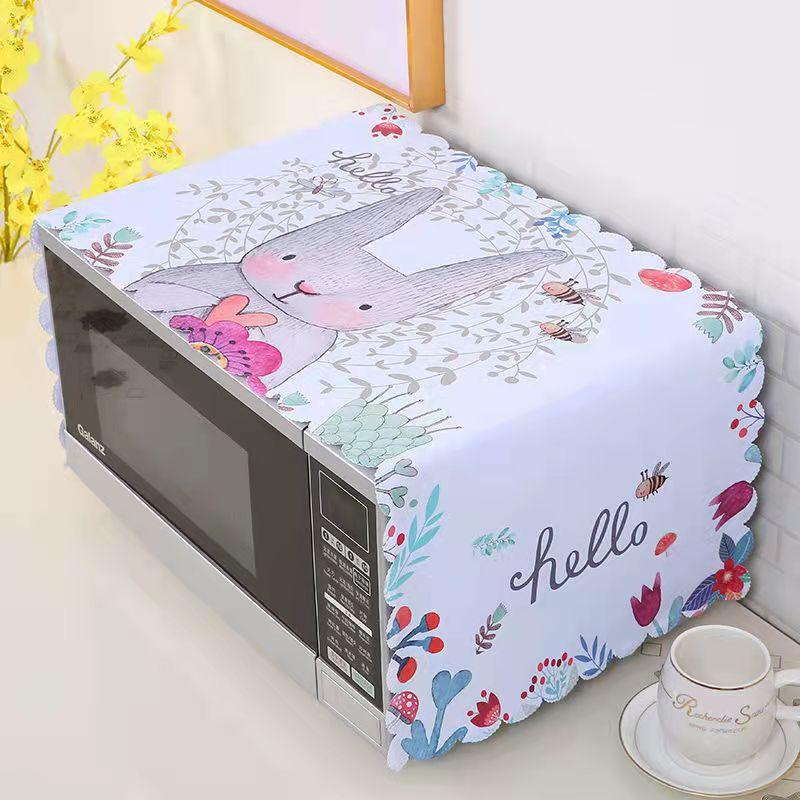 Oven Cover Oil-proof and Waterproof Fabric Microwave Oven Dust Cover Microwave Oven Curtain Micro TV Cover Refrigerator Dust Cover