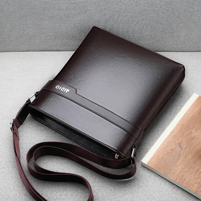 Men's Genuine Leather Briefcase Bag Men Shoulder Bag Computer Top-handle Bags Crossbody Laptop