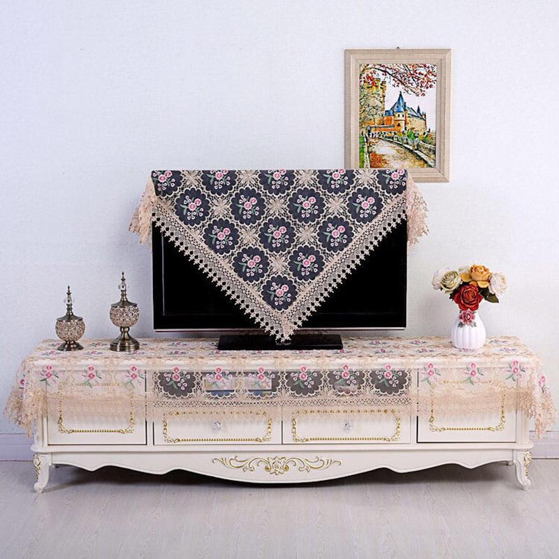 Nordic Style Lace Embroidery Cover Towel Dining Table Cloth Bedside Table Cover Cloth Round Table Rectangular Table Tablecloth Coffee Table TV