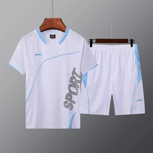 Summer New Sports Suits Casual Running Fitness Clothes Short-sleeved Shorts Men's Sportswear Training Clothes Quick-drying