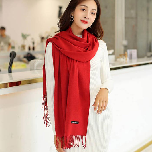 Winter Women Scarf Fashion Soft Cashmere Scarves for Lady Pashmina Shawls Wrap Blanket Bandana