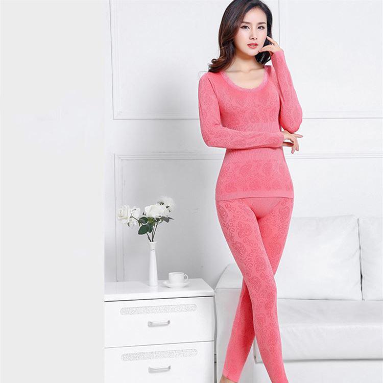 Fashion Breathable Warm Ladies Slim Underwears Sets bottoming Women Winter Thermal Underwears