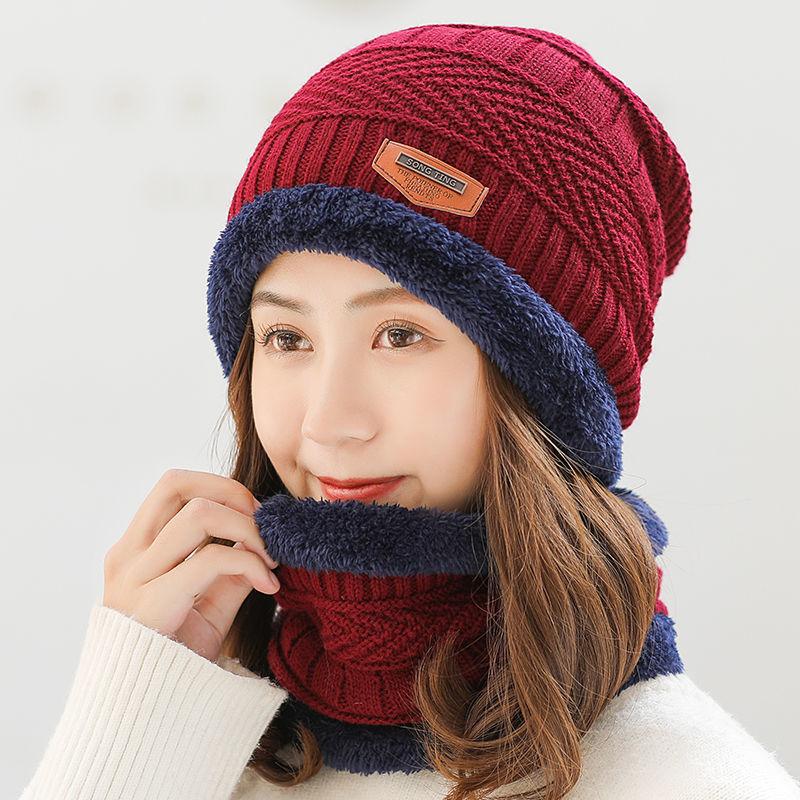 Neck Warmer Winter Hat Scarf Knit Beanie Cap for Men and Women Thick Knitted Arrow Sign Hat