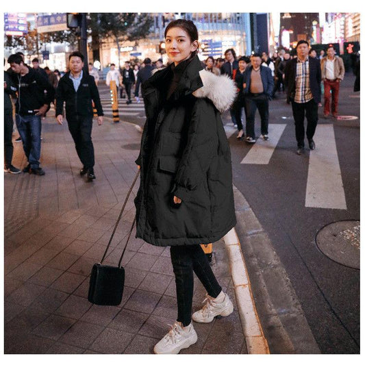 Women's Padded Jacket Mid-length Loose Large Size A-line Version Cotton-padded Jacket