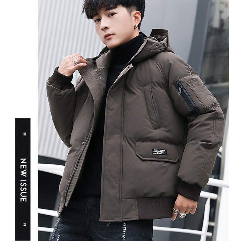 Fashionable Men's Winter Jacket Loose Casual Youth Hooded Cotton Jacket Korean Trend Parker Clothing