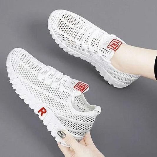 Women's Breathable Sneakers Casual Flat Shoes Female Soft Sole Lightweight Shoes Non Slip Versatile Sports Sneakers