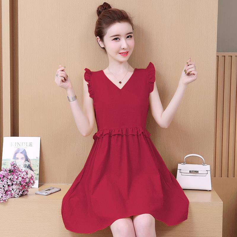 Women Ruffled Chiffon Dress Summer V-Collar Dresses Elegant Butterfly Sleeve Beach Party Female Dresses