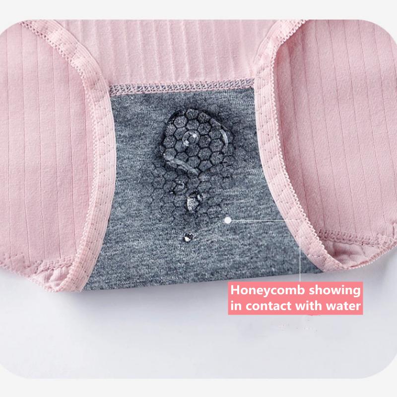 4 Packs Women's Pure Cotton Underwear Breathable Graphene Antibacterial Panties Women's High-waist Abdomen and Hips Underpants Over Size Underwear