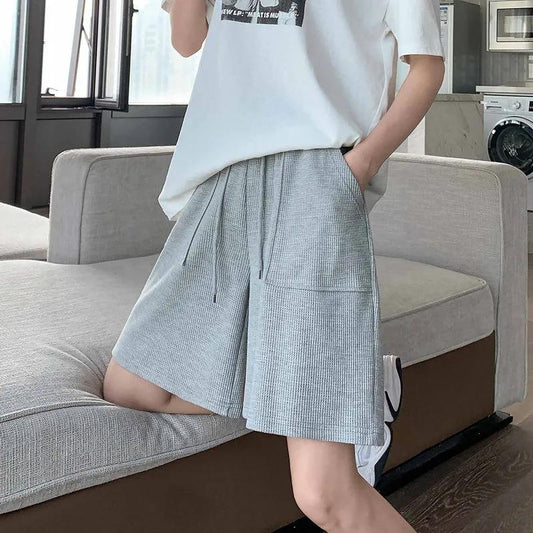 Women's Summer Shorts Thin High Waist Loose Slim Korean Style Sports Casual Wide Leg Five Points Pants Casual Jogging Shorts