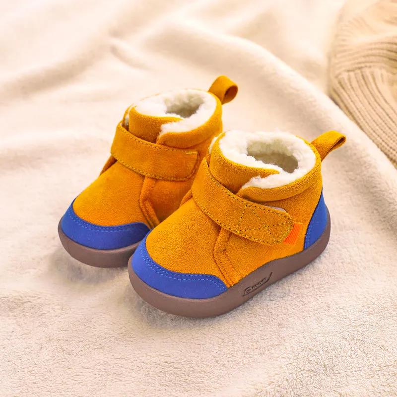 Children's Winter Cotton Shoes Baby Girls and Boys Soft Bottom Anti Slip Warm Snow Boots Plush Prewalker