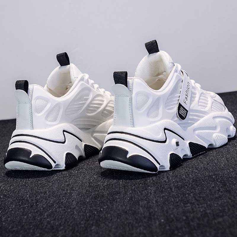 Sneakers Shoes Women's Spring and Summer Students Breathable All-match Thick-soled White Shoes