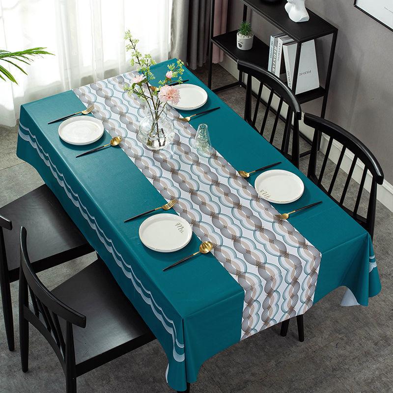 Nordic Table Cloth Waterproof, Oil-proof and Scald-proof Disposable Rectangular Pvc Coffee Table Cloth Table Mat Cloth Art Desk Table Mat