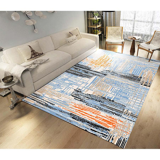 Nordic Abstract Art Leaves Area Rugs Decorative Kid Room Play Pad Baby Crawling Flannel Mats Carpet