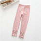 Girls' Leggings Children's Spring and Autumn Thin Rabbit Korean Cropped Trousers Stretch Pants Baby Outer Wear and Inner Wear