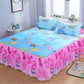 Bed Skirt and Pillowcase Three-piece Bedspread Mattress Protector Sheet Bed Cover Non-slip Bed Sheet