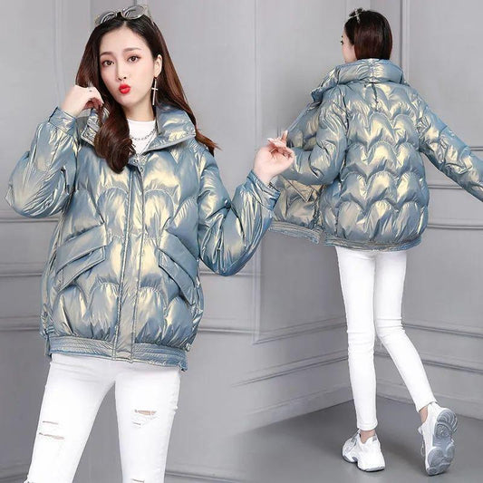 Disposable Bright Face Down Padded Jacket Women's Short Winter 2021 Korean Loose Cotton Padded Jacket Small Padded Jacket