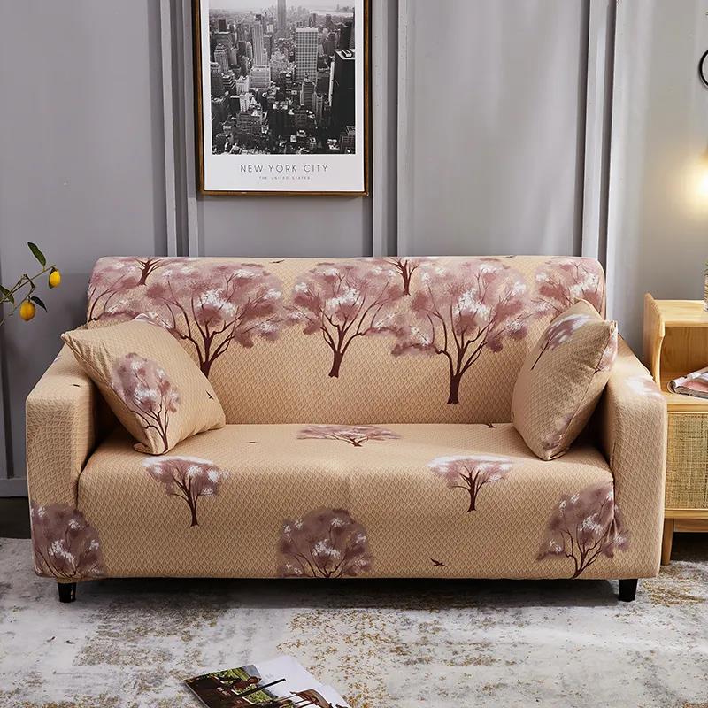 1/2/3/4 Seater Printing Elastic Slipcovers Stretch Sofa Covers for Living Room Corner Couch Cover Sectional Armchair Cover