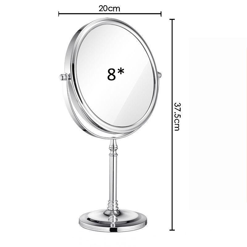 8 Inches Double-sided Mirror 3 Times 5 Times 8 Times Magnification HD Desktop Home Cosmetic Mirror Women Rotatable Mirror