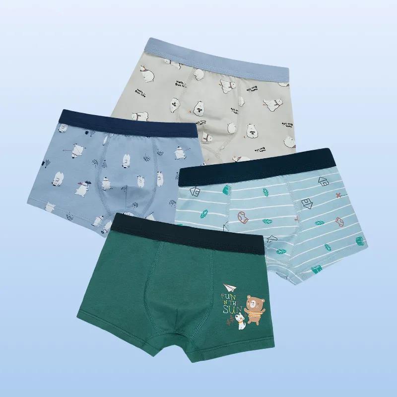 Cotton Panties Boys Brief Underwear Shool Kids Underpanties for 3 4 6 8 10 12 14 Years Old Child Clothes