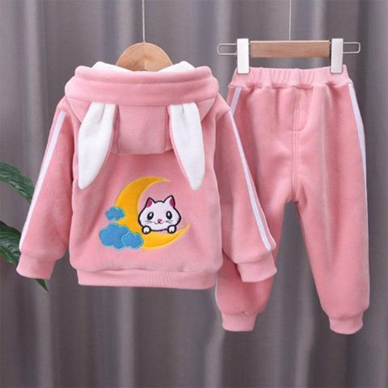 Children's Clothing Girls Baby Winter Clothing Infants Children Children's Suits 0-5 Years Old Female Baby Two-piece Clothes Winter Clothing