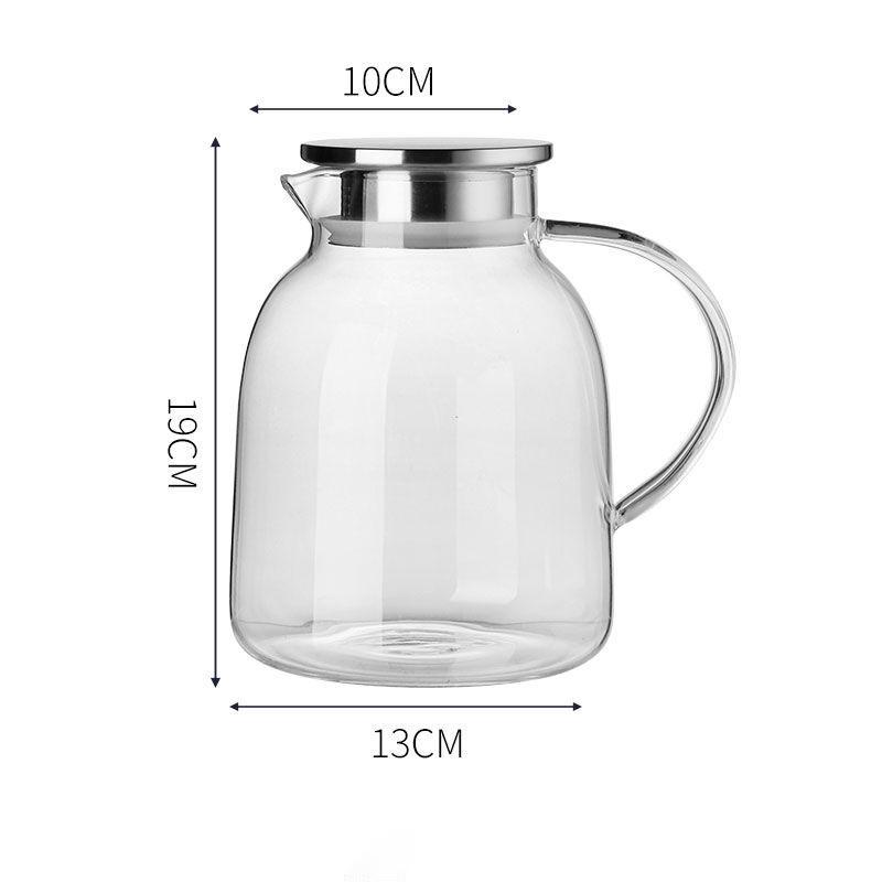 Cold Kettle Glass Kettle High Temperature Resistant Cold Water Cup Household Teapot Cool White Water Bottle Set Large Capacity