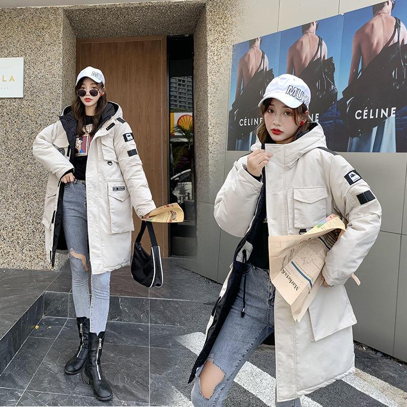 Korean Version of The Fit Slim and Thick Down Padded Jacket Fashion Women's Mid-length Plus Size Warm Winter Jacket