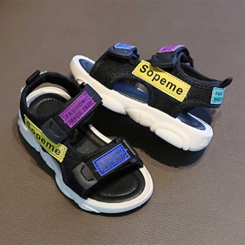 21-35 Summer Child Sandals Kids Basketball Shoes Non-slip Comfortable Breathable Running Shoes Lightweight Non-slip Baby Velcro Skate Shoes