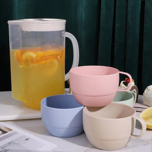 Cold Kettle Plastic Zha Kettle Than Glass Heat-resistant and High-temperature Household Cold Water Cup Set Large Capacity Fruit Jug