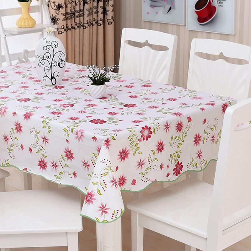 PEVA Disposable Oil-proof Waterproof and Easy-to-wipe Coffee Table Tablecloth Square Rectangular Tablecloth European Pastoral Style