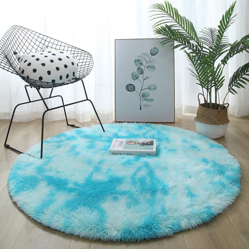 Round Carpet Diameter 1 Meter Bedroom Living Room Bedside Nordic Ins Wind Long Hair Household Light Luxury Computer Chair Hanging Basket Floor Mat