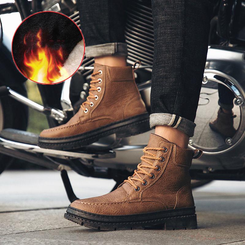 High-top Leather Shoes Men Work Boots Male Martin Boots Men Desert Boots Casual Men's Shoes